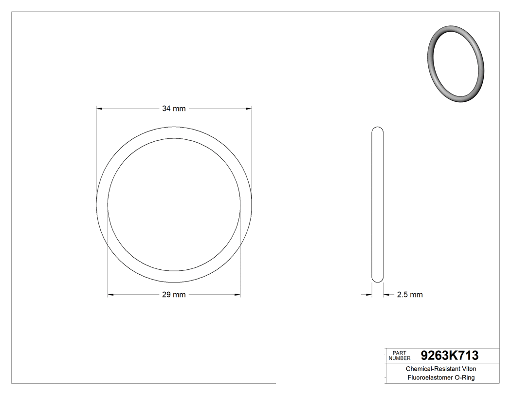 Technical drawing - 9263K713